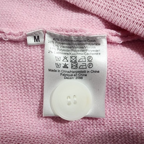 Baum Und Pferdgarten Cardigan Sweater Pink Cotton Cashmere Blend - Picture 5 of 6